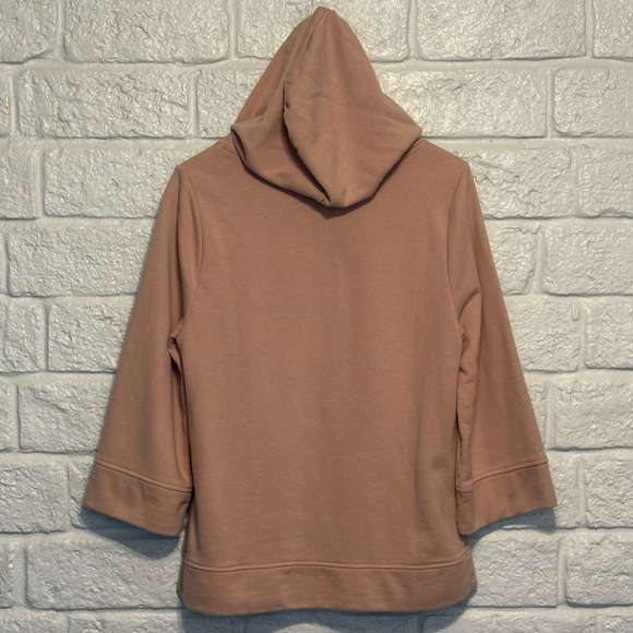LOFT LOUNGE Hooded Pullover Top Dusty Rose Pink Women’s Size Medium - Picture 6 of 7
